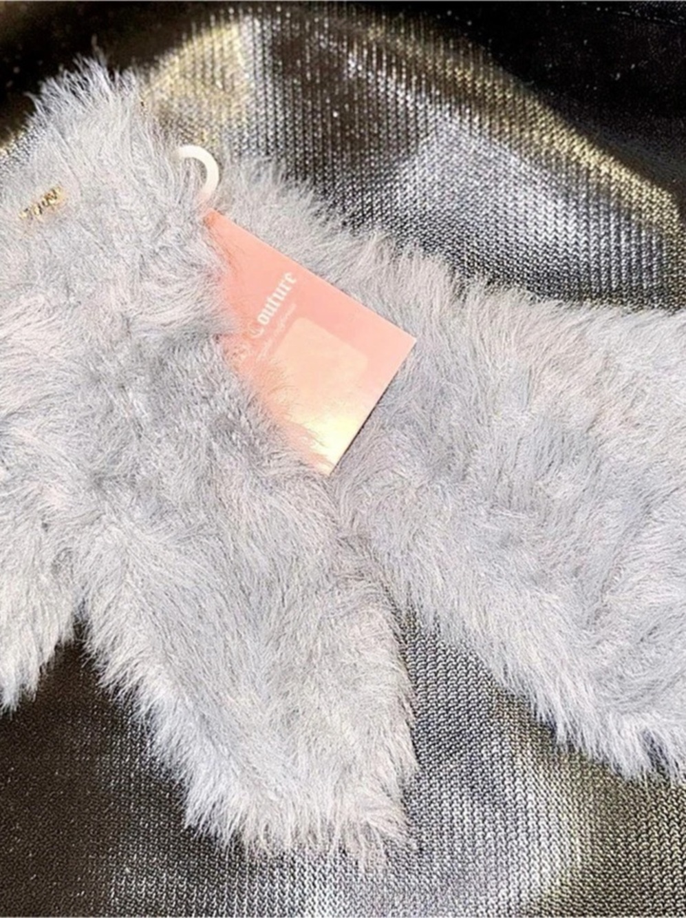 Juicy Couture Gray Fuzzy Mittens